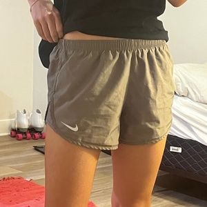 Gray Nike exercise shorts